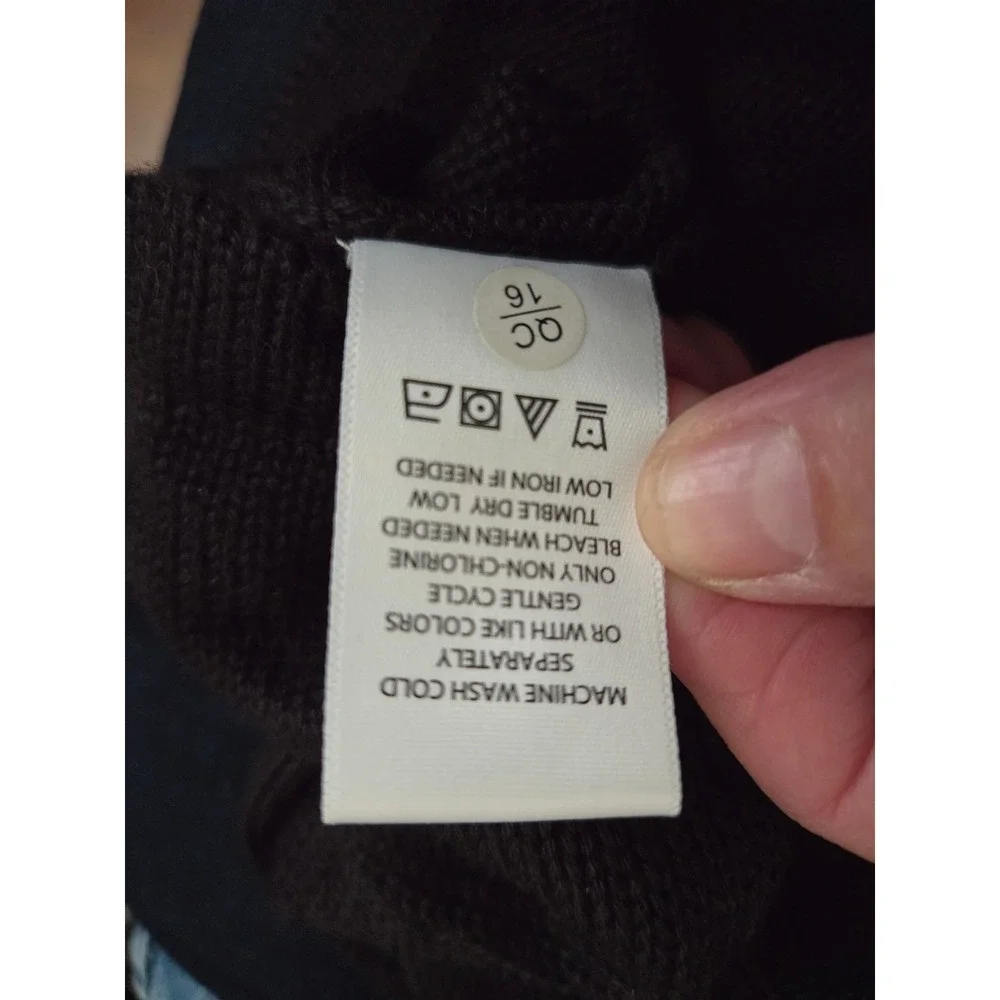 Pioneer Woman Black Floral Embroidered Square‎ Neck Sweater 2X TPW23S44003S
